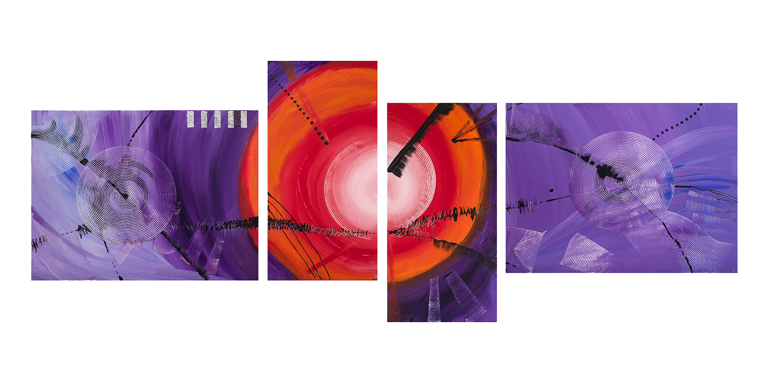 Black Sun Horizon Painting Art Banner